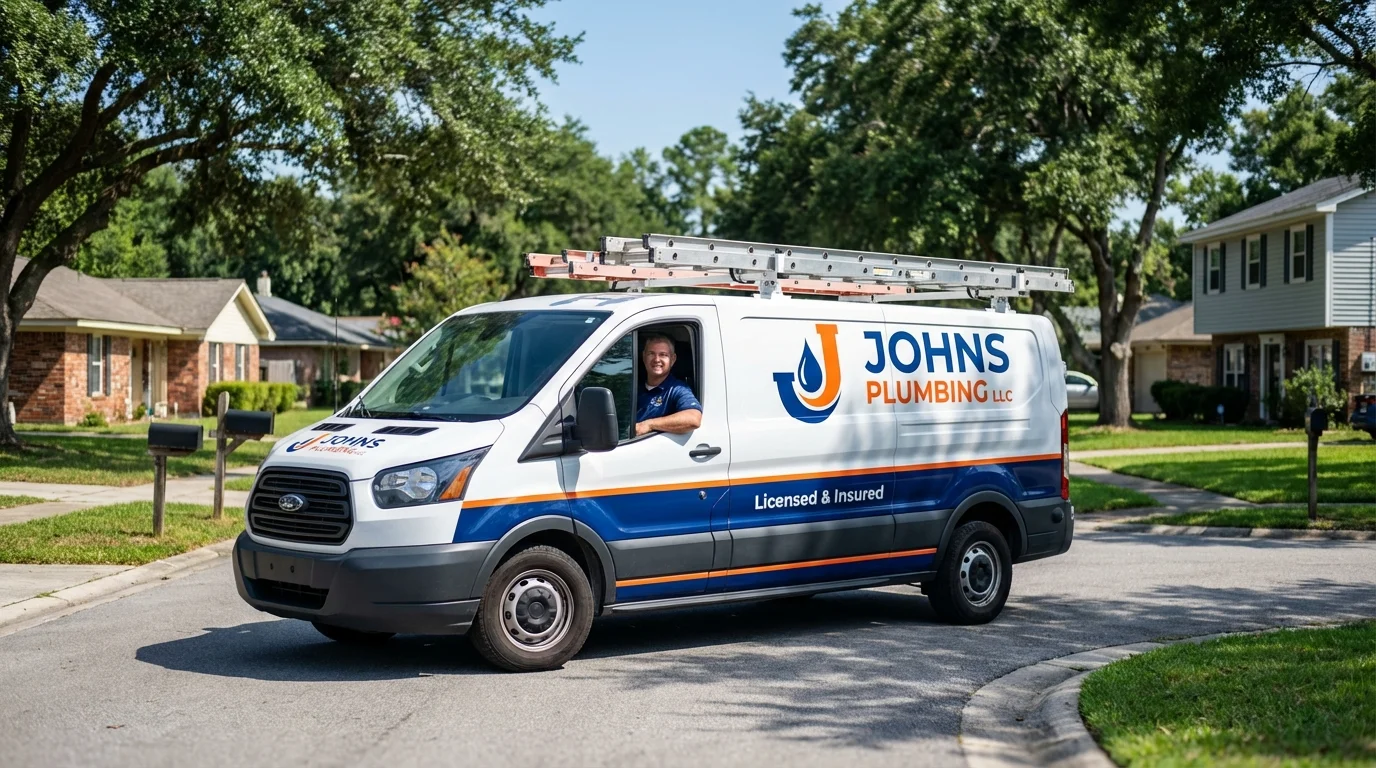 Johns Plumbing LLC service van in McMechen, WV