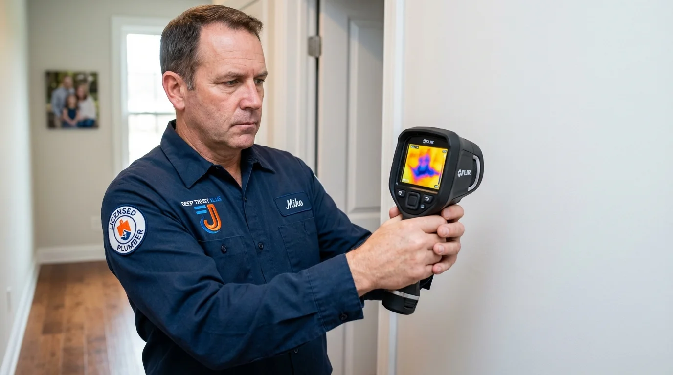 Thermal imaging leak detection by Johns Plumbing LLC in McMechen
